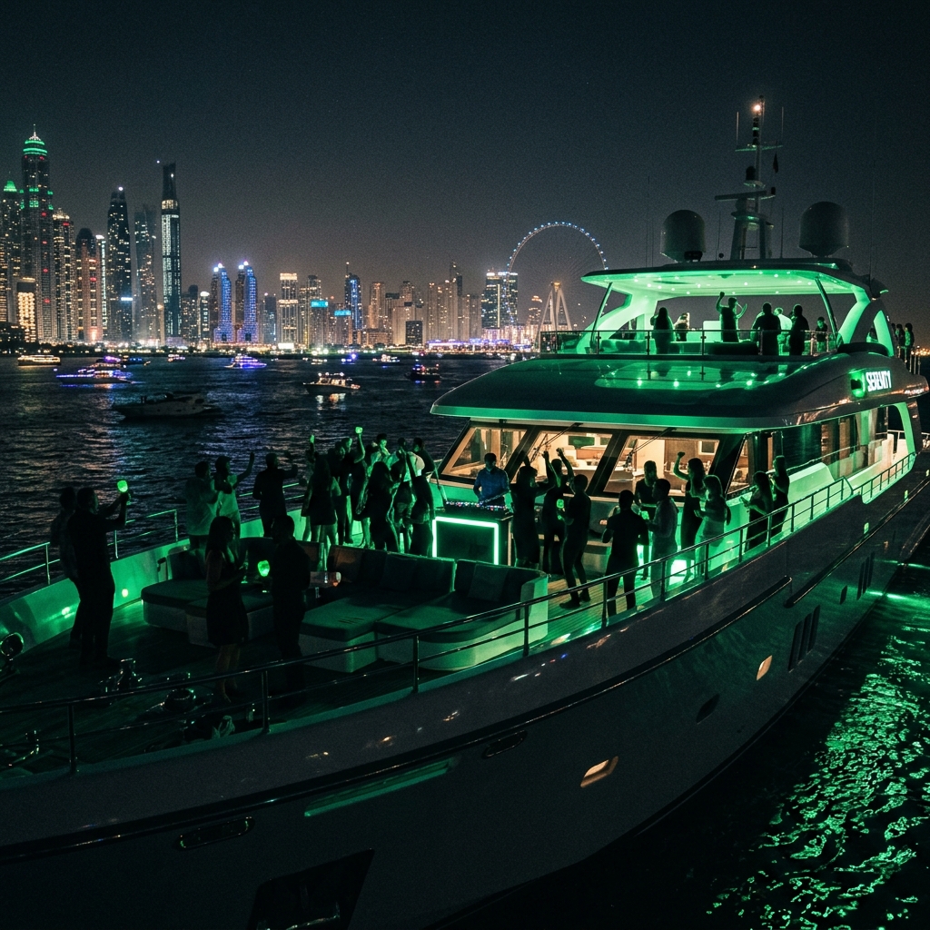 Yacht party on Dubai Marina